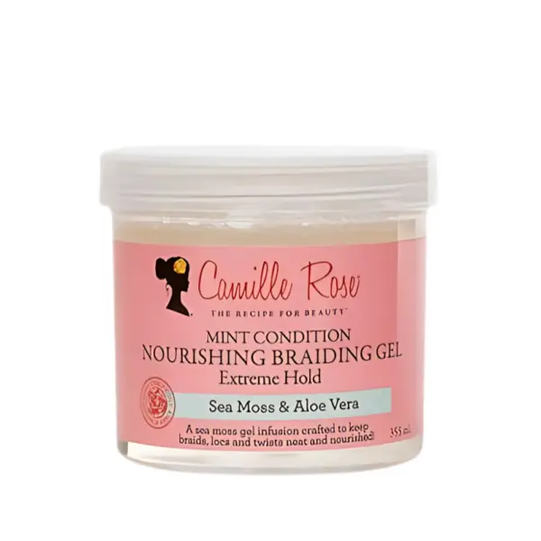 Camille Rose Mint Condition Nourishing Braiding Gel Extreme Hold 355ml - Imagen 1